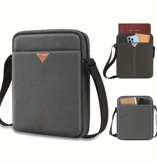 Large Bible Cover CrossbodyBag with Multiple Pockets for Convenient Bible Storage (Size: 11.4” x 9.4”)